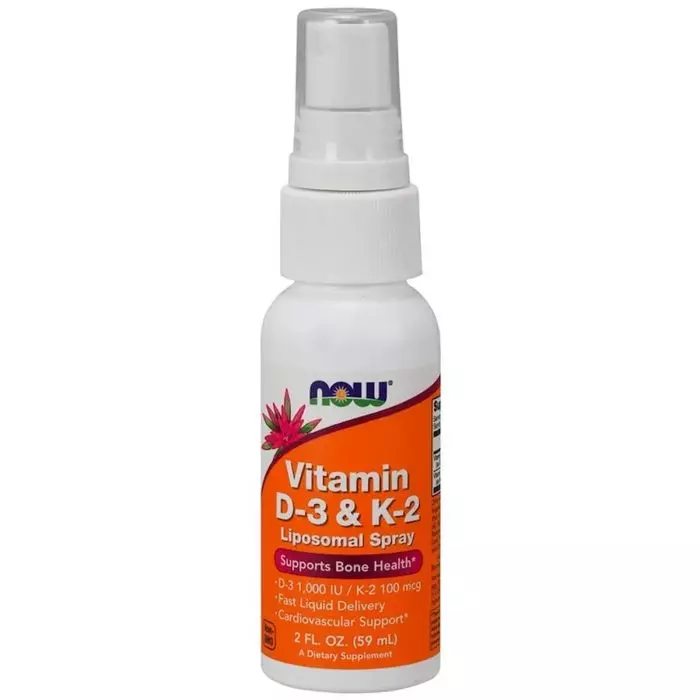 Липосомальный спрей Now Foods Vitamin D-3 & K-2 1000 МЕ/100 мкг 59 мл (NF0381)