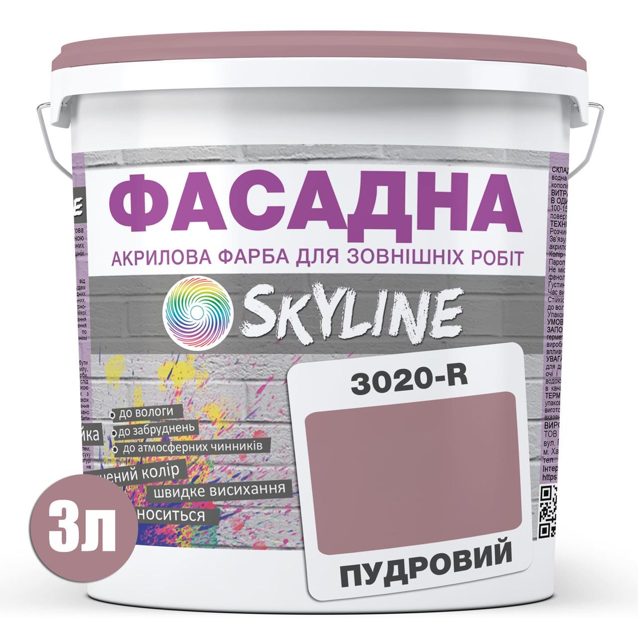 Краска фасадная Skyline 3020-R акрил-латексная 3 л Пудровый - фото 2