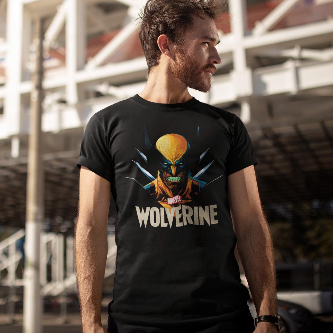 Футболка унисекс Marvel Wolverine L Черный (32701482)