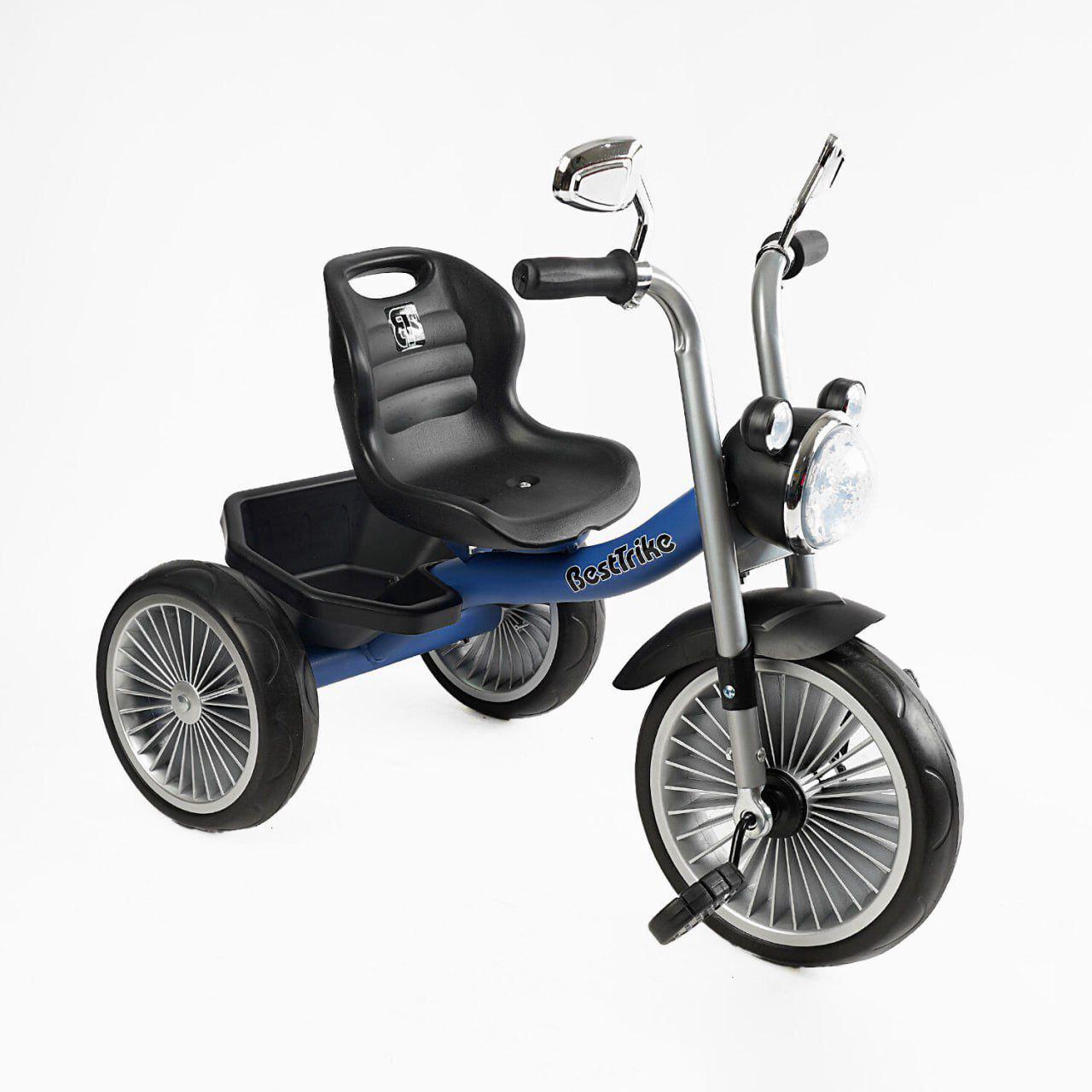 Велосипед трехколесный Best Trike BS-68096 с музыкальной фарой и корзиной Синий (28515661)