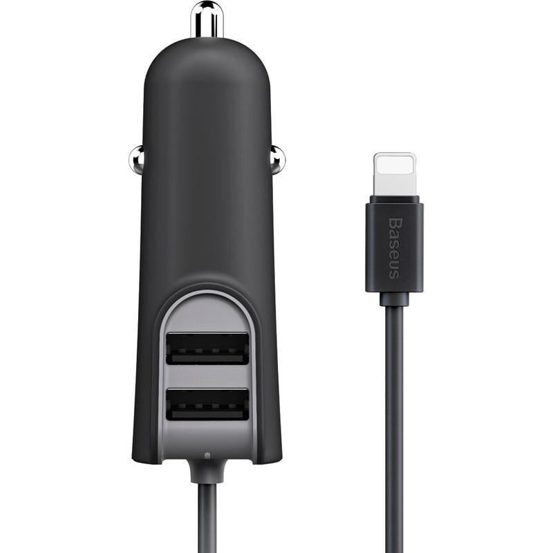Автомобильное зарядное устройство Baseus Energy Station 2USB QC 5.5A Black (CCNL-01)