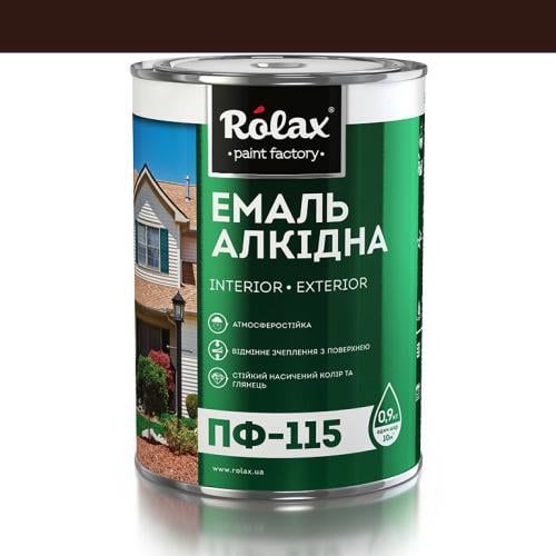 Емаль алкідна ПФ-115 Rolax 0,9 кг Темний шоколад (13679)
