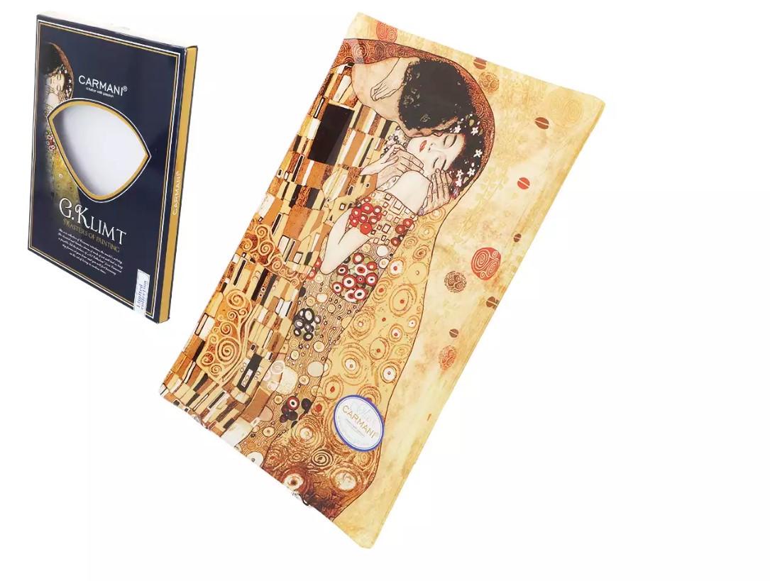 Тарелка стеклянная Саrmani Г. Климт Поцелуй 32х24 см (198-1141) - фото 4