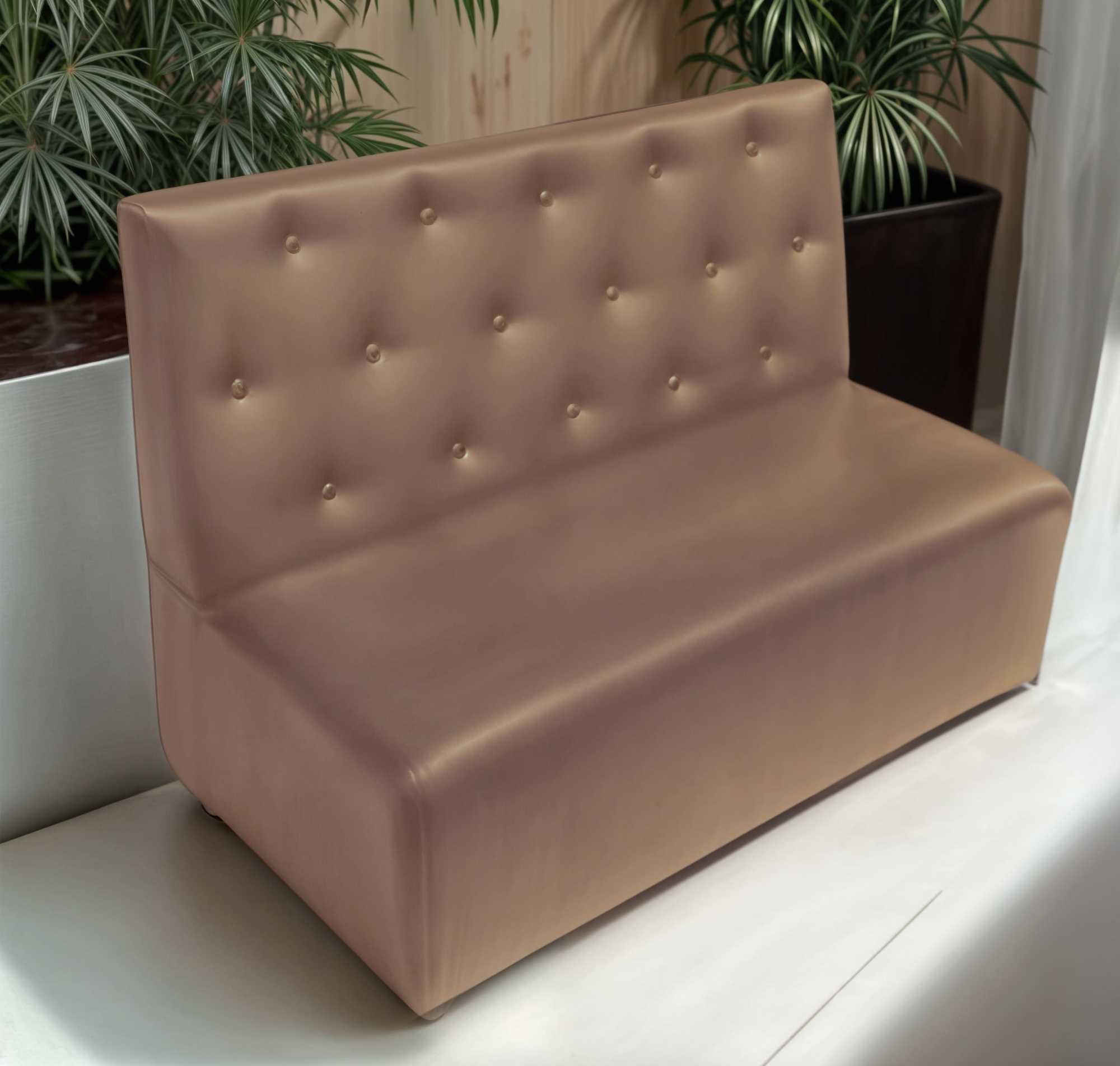 Диван для кафе Tobi Sho Бостон з високою спинкою та гудзиками 1200x630x850 мм шкірозамінник Мокко (2239) - фото 1 Диван для кафе Tobi Sho Бостон з високою спинкою та гудзиками 1200x630x850 мм шкірозамінник Мокко (2239) - фото 1