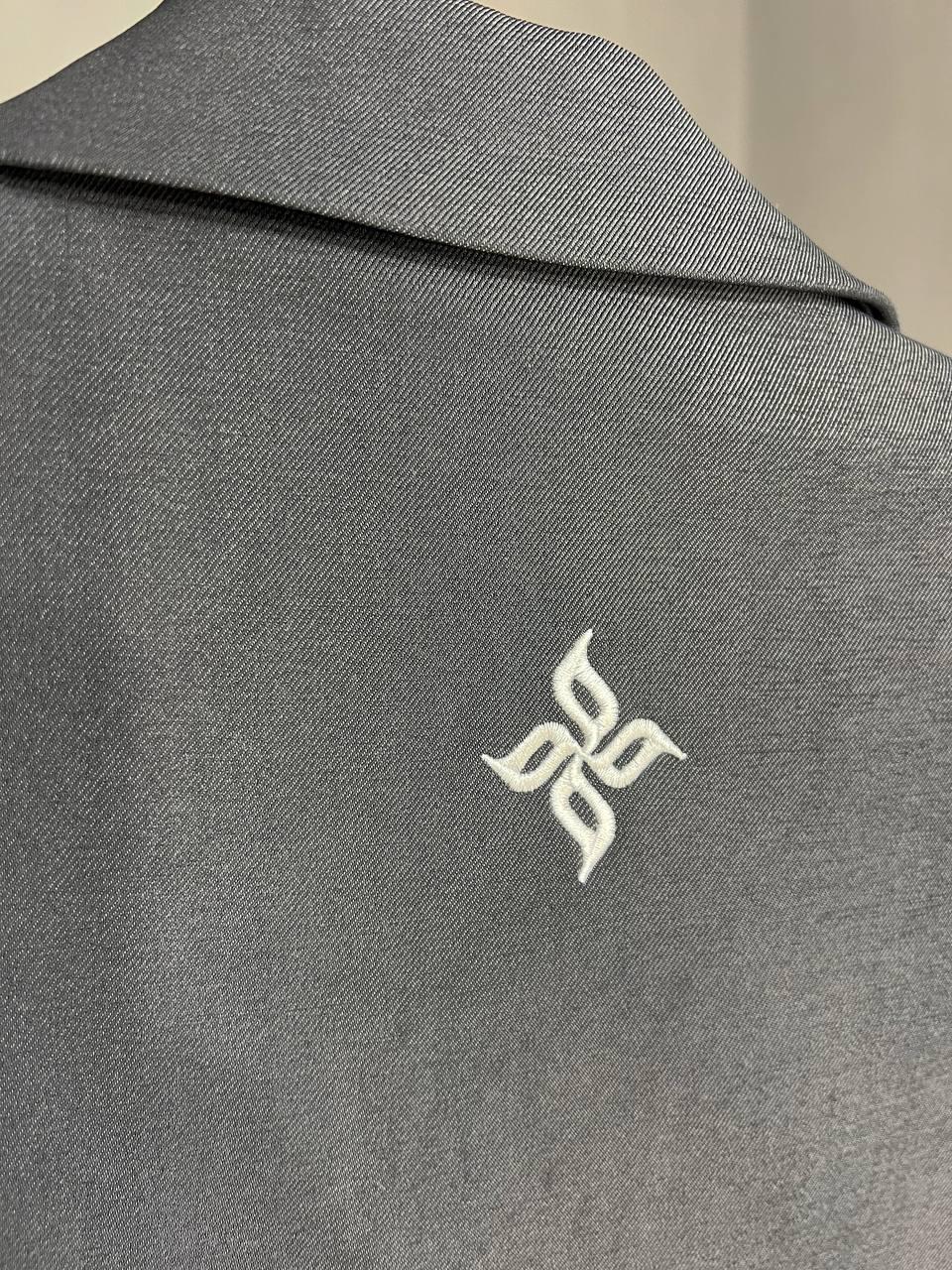 Пиджак женский Qidian 92208 с лампасами на рукавах широкий OS Серый (3792) - фото 8