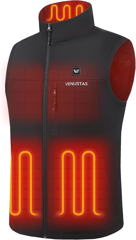 Жилет с подогревом Venustas Men's Heated Softshell Vest S Black