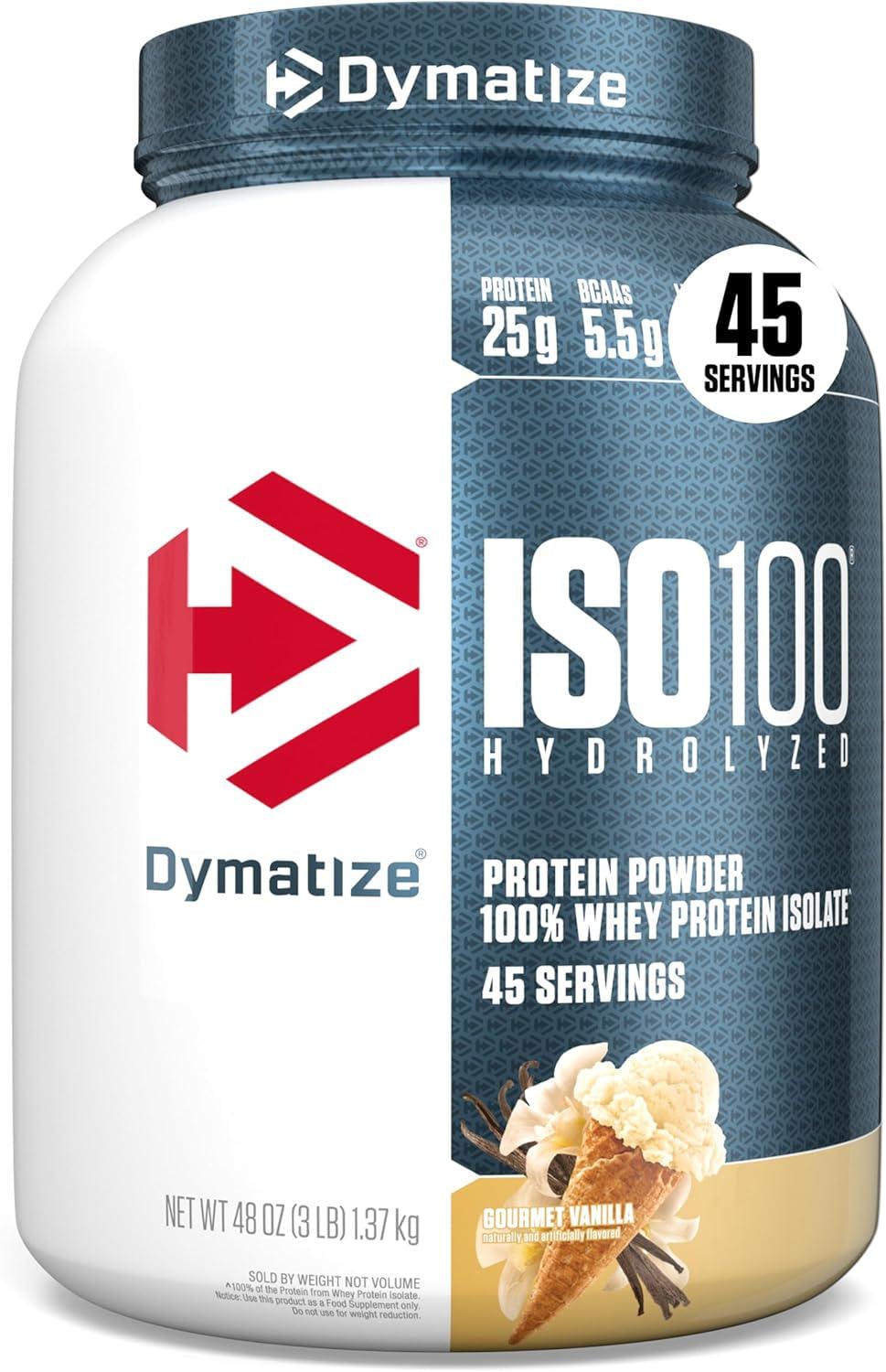 Изолят сывороточного протеина Dymatize nutrition ISO 100 Vanilla 1362 г