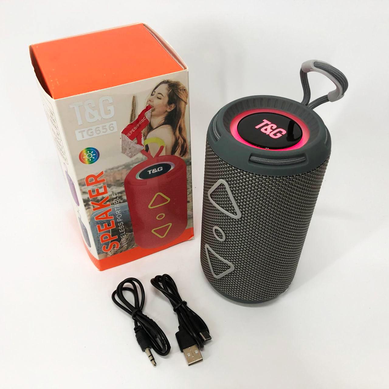 Портативна колонка Bluetooth TG656 FM-радіо Сірий - фото 3 Портативна колонка Bluetooth TG656 FM-радіо Сірий - фото 3