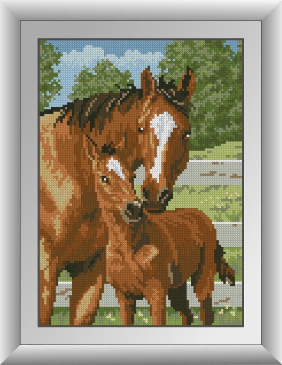 Алмазная мозаика Dream Art Гордость матери (лошади) 22x31 см (DA.30178)