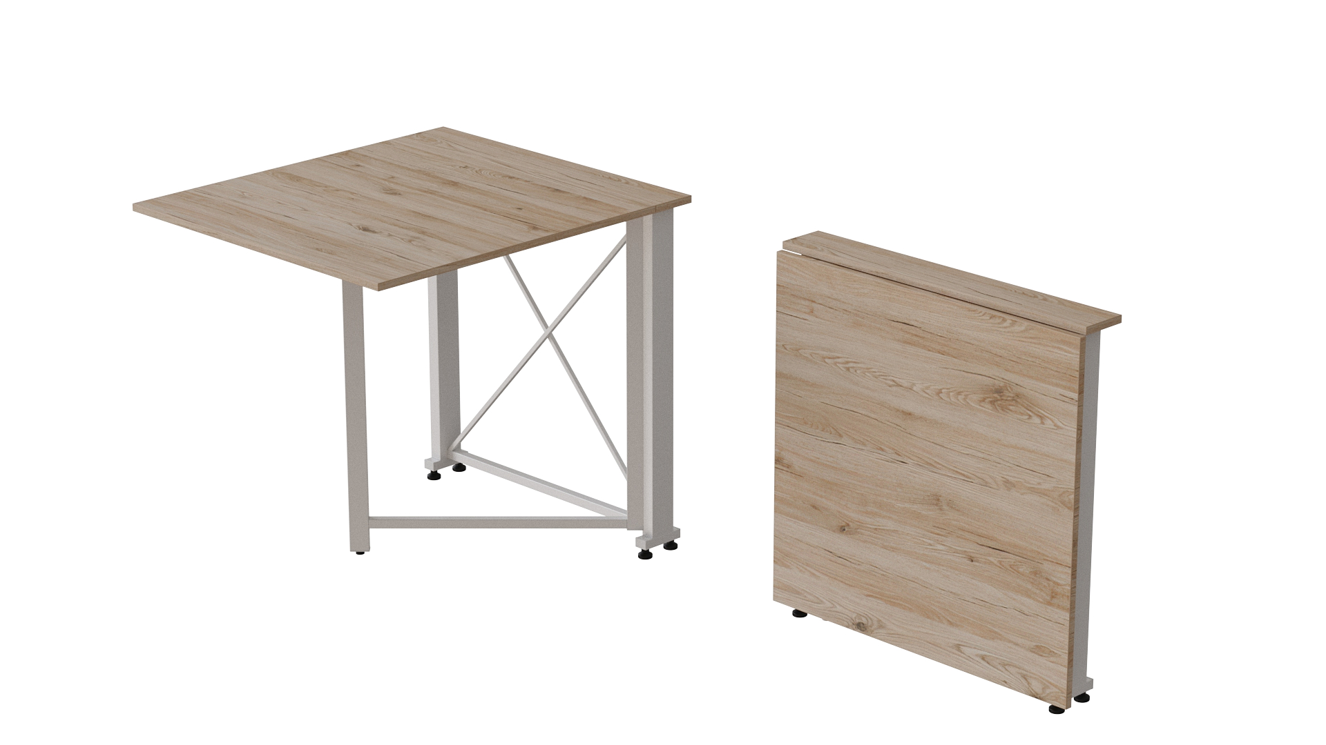 Стіл-книжка трансформер Ferrum-decor Orion 1 метал/ДСП 16 мм 750x810x730 мм Білий/Дуб Сан Марино (ORI109) - фото 3 Стіл-книжка трансформер Ferrum-decor Orion 1 метал/ДСП 16 мм 750x810x730 мм Білий/Дуб Сан Марино (ORI109) - фото 3