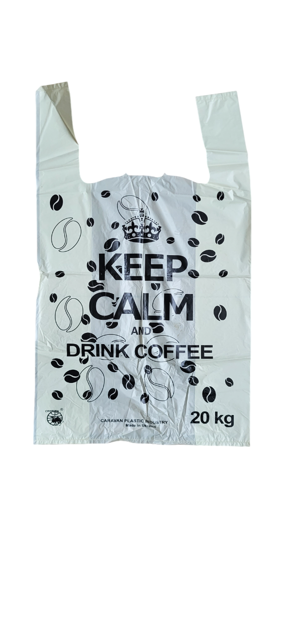 Поліетиленові пакети-майка Кава 30х50 100 шт. (2806232084)