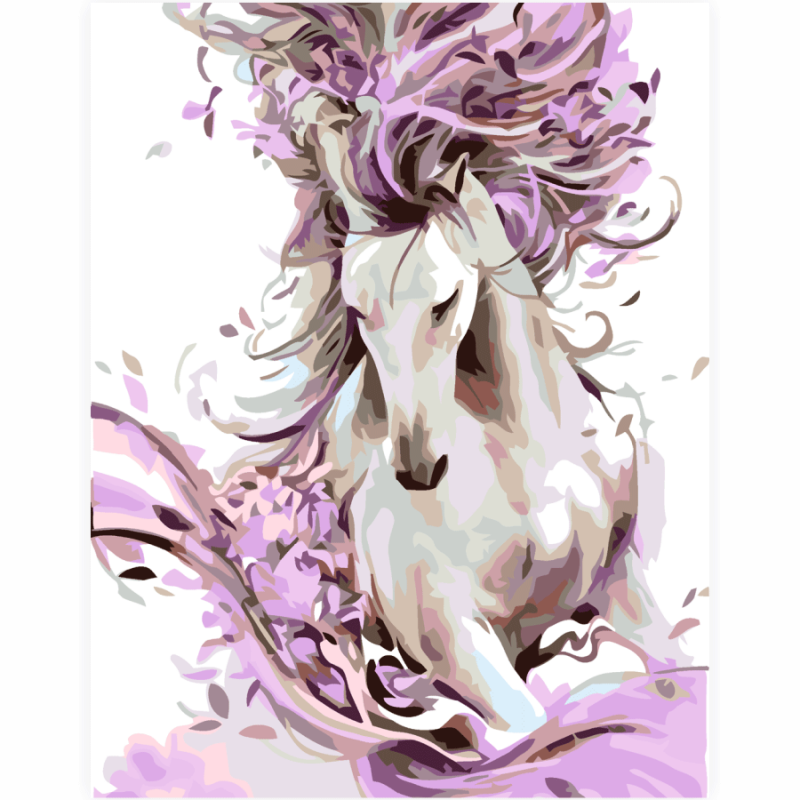 Картина по номерам Rosa Вeautiful нorse 35х45 см (Az-261131)