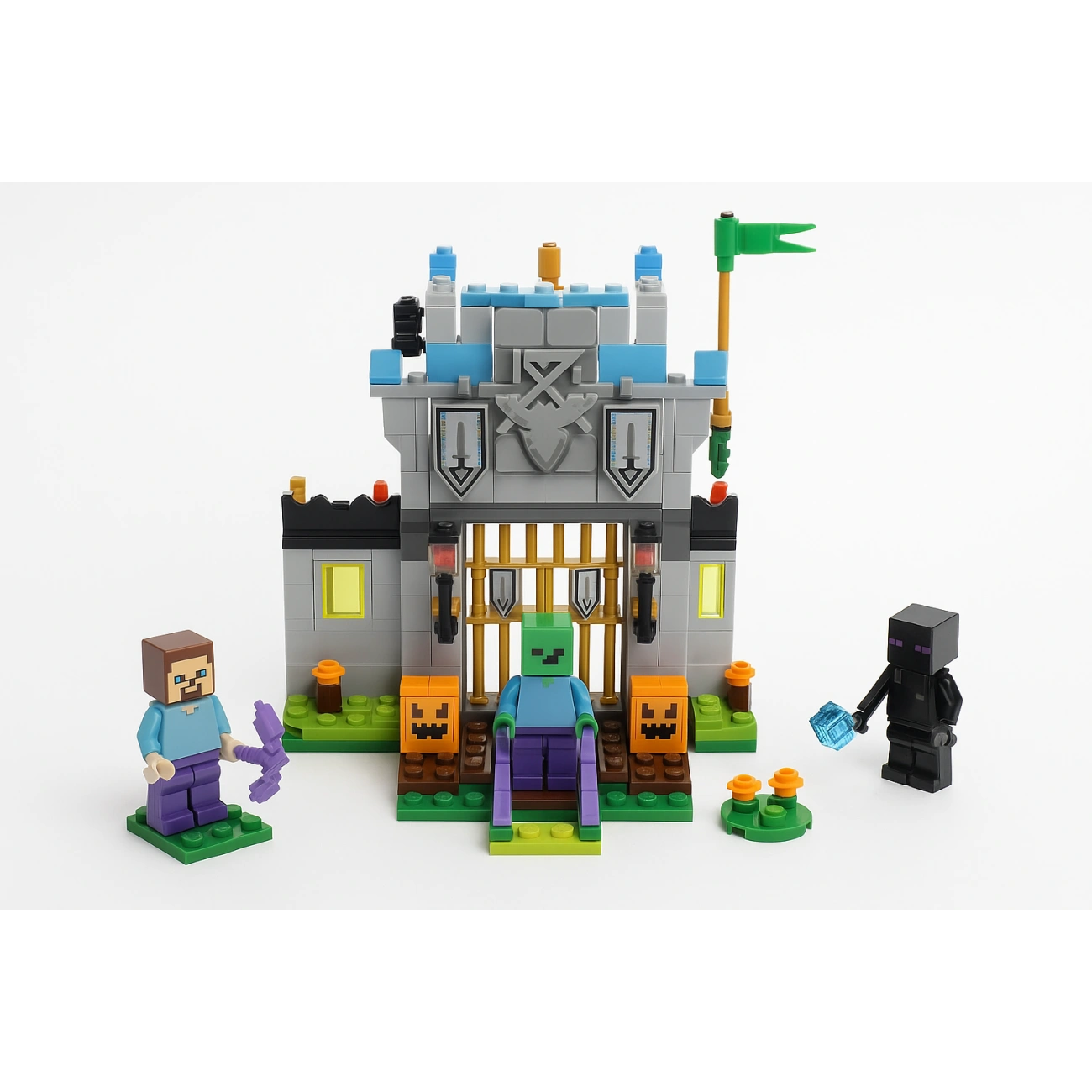 Конструктор Minecraft "Замок со льда из зомби" MG1186B 300 деталей