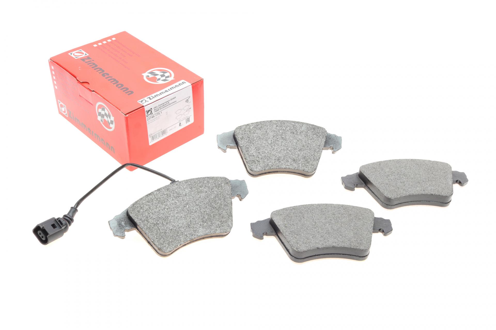 Колодки тормозные передние ZIMMERMANN 23746.175.1 VW Multivan/T5 03-/T6 15-ATE с датчиком Колодки тормозные передние ZIMMERMANN 23746.175.1 VW Multivan/T5 03-/T6 15-ATE с датчиком