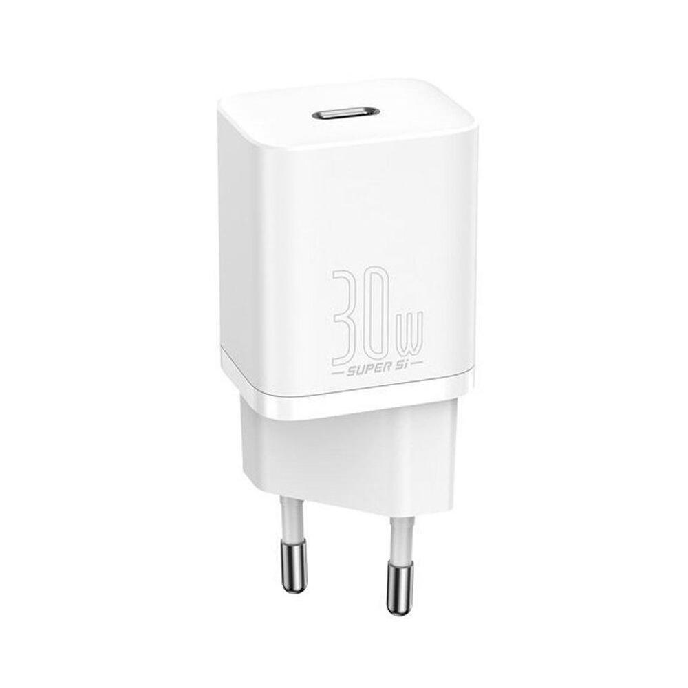 Мережевий зарядний пристрій Baseus Super Si quick charger IC 30W White (CCSUP-J02)