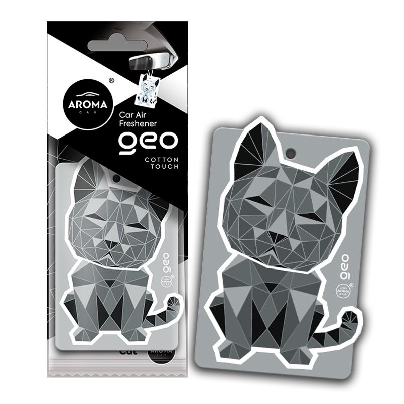 Ароматизатор Aroma Car Cellulose Geo Cat - White Cotton Touch сухой