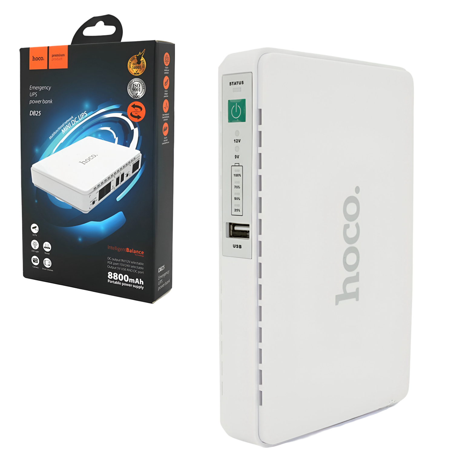 Джерело безперебійного живлення Hoco DB25 8800mAh DC для роутерів/комутаторів/PON/POE 5/9/12V (20544874) - фото 6