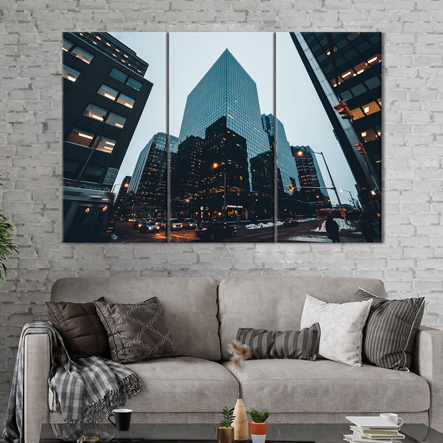 Картина міста Офісні будівлі Ванкувера 78x48 см (A745-3)