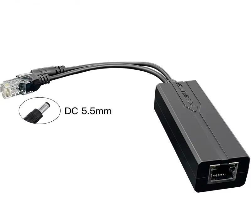 Сплиттер PoE переходник SUNROZ DC 5,5 мм RJ45 LAN Ethernet 100 Мбит/с (A48741) - фото 3 Сплиттер PoE переходник SUNROZ DC 5,5 мм RJ45 LAN Ethernet 100 Мбит/с (A48741) - фото 3