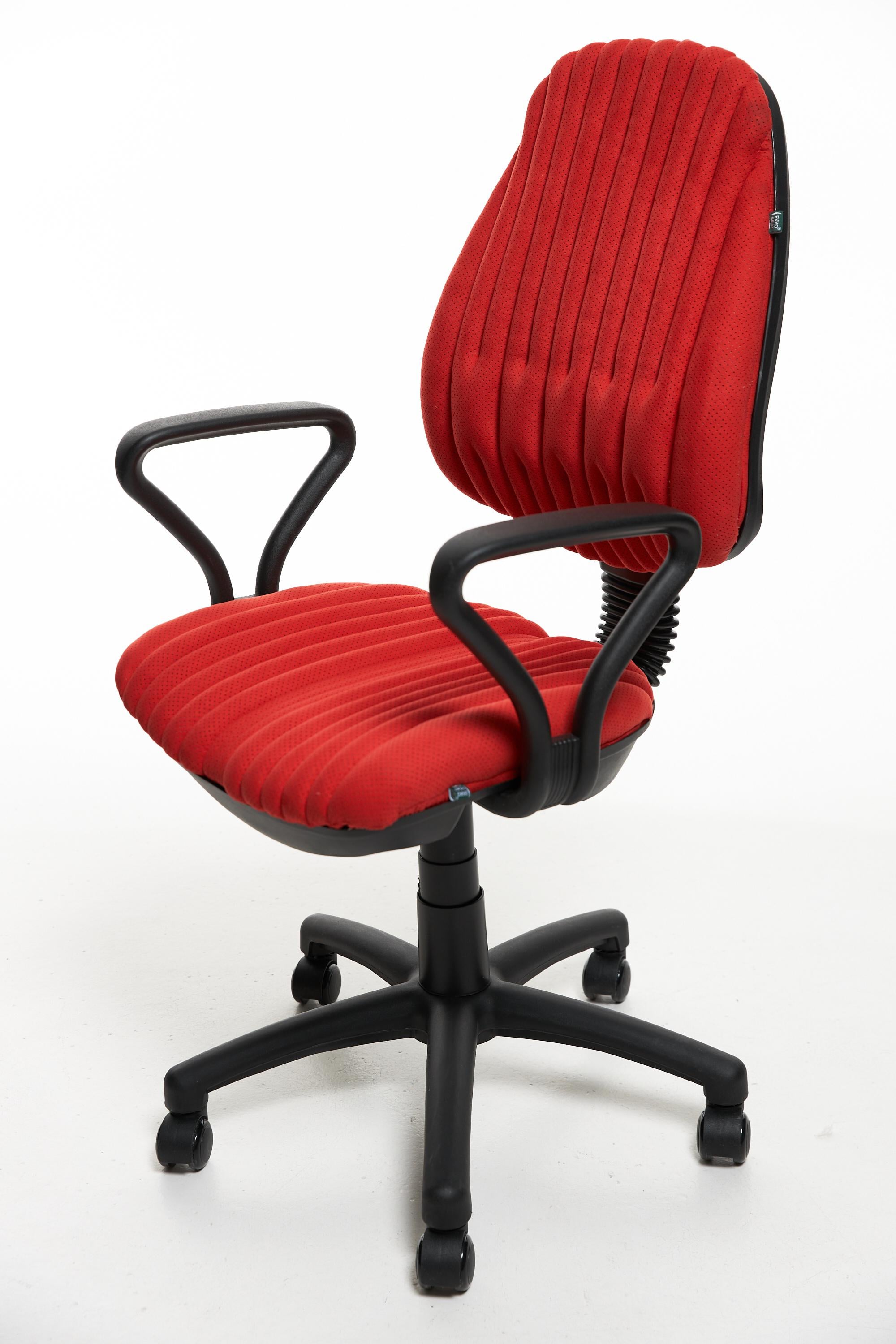 Офісне крісло Ekkoseat Здоров’я Алькантара Червоний