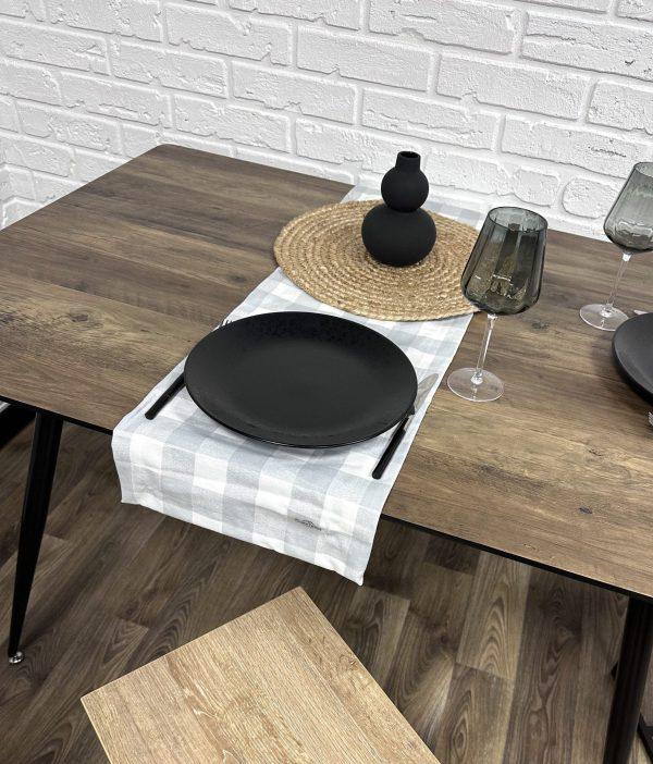 Дорожка на стол Comfort Home Cell grey 160x40 см