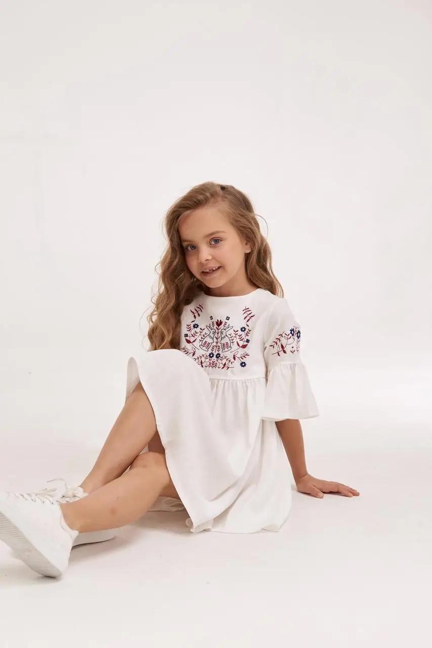 Сукня вишиванка Зайчик 128 см Білий - фото 5