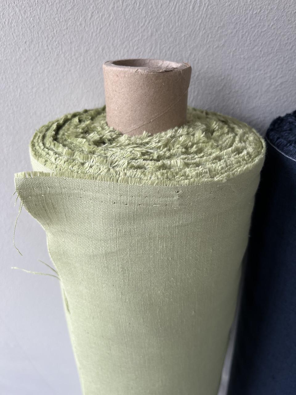 Ткань LINEN PLUS 52% льна и 48% хлопка 143 см 1667 Салатовый - фото 4 Ткань LINEN PLUS 52% льна и 48% хлопка 143 см 1667 Салатовый - фото 4