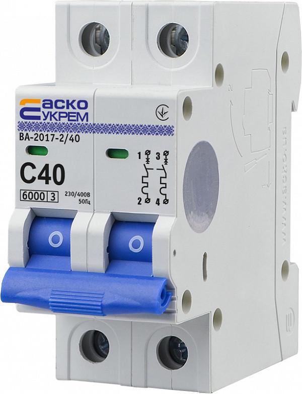 Автоматический выключатель АСКО-УКРЕМ ВА-2017 2Р 40А С (2212871274)