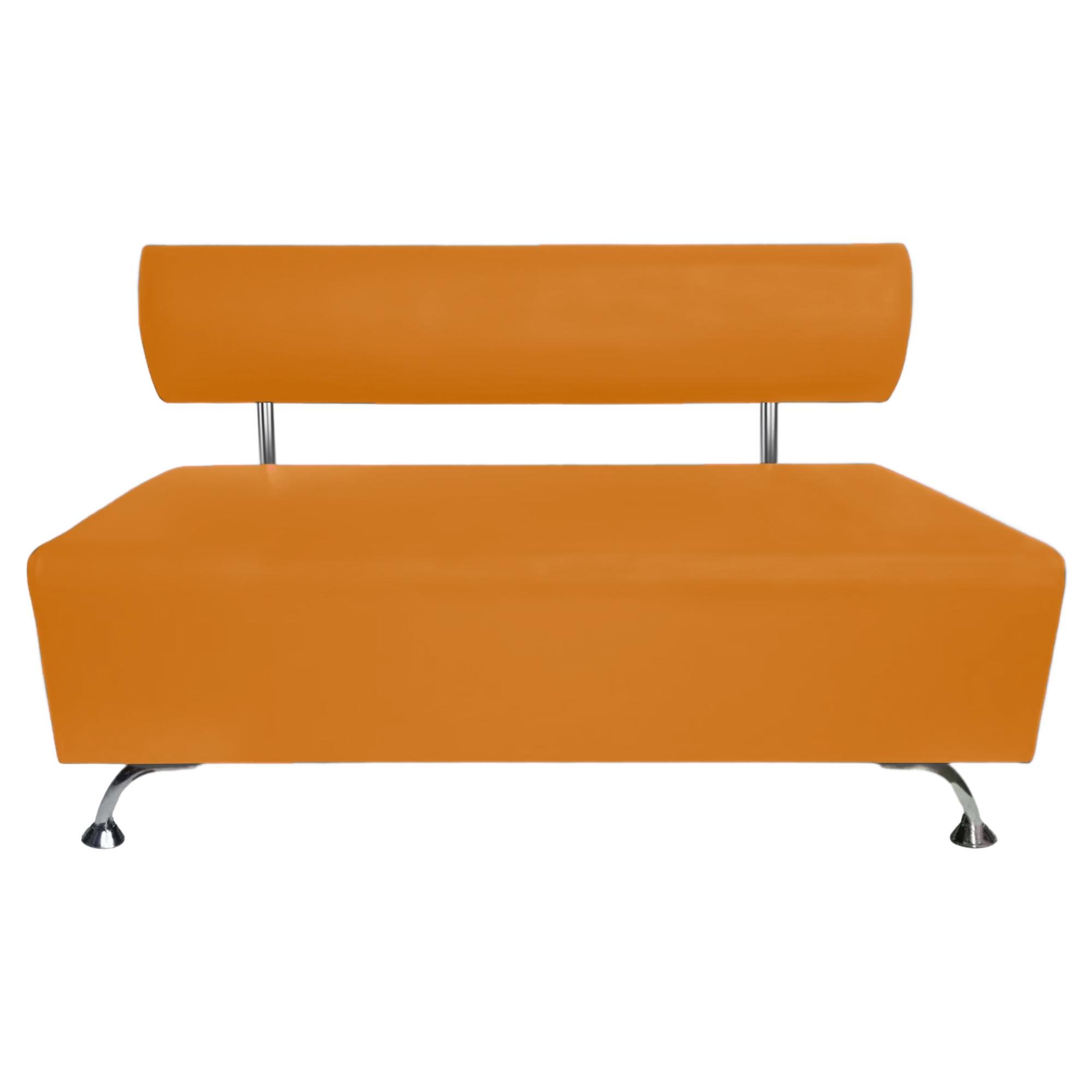 Диван офисный AVVS для ожидания/приемной 150 см с ножками 12 см Оранжевый - фото 2