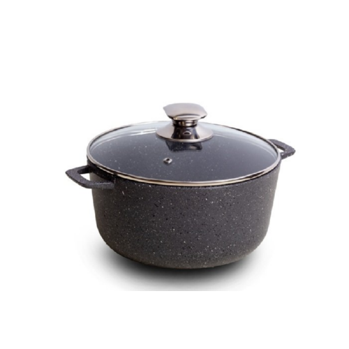 Кастрюля EMPIRE со стеклянной крышкой гранит V 3 л Ø 22 см