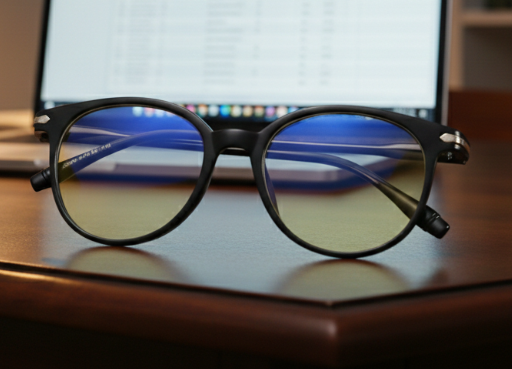 Очки для компьютера унисекс антибликовые Blue Light защита от синего света 0 диоптрий с чехлом Черный (A_10253)