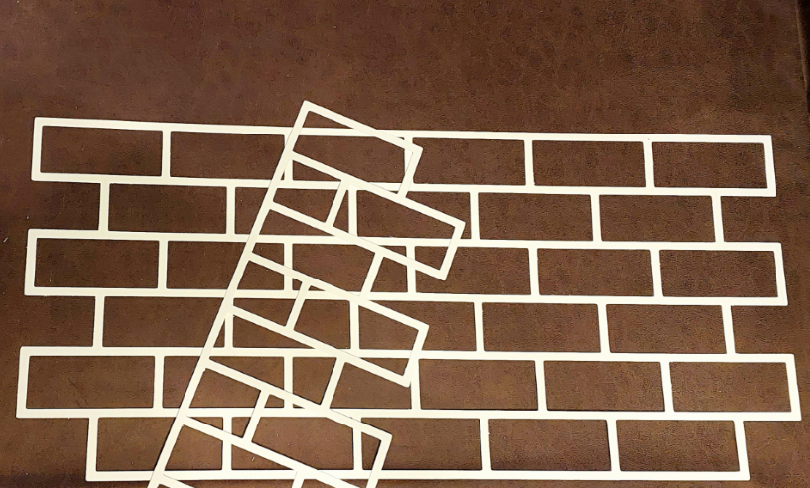 Комплект трафаретов для стен Dekorsten кирпич 145х60 мм х 94х43 см (801)