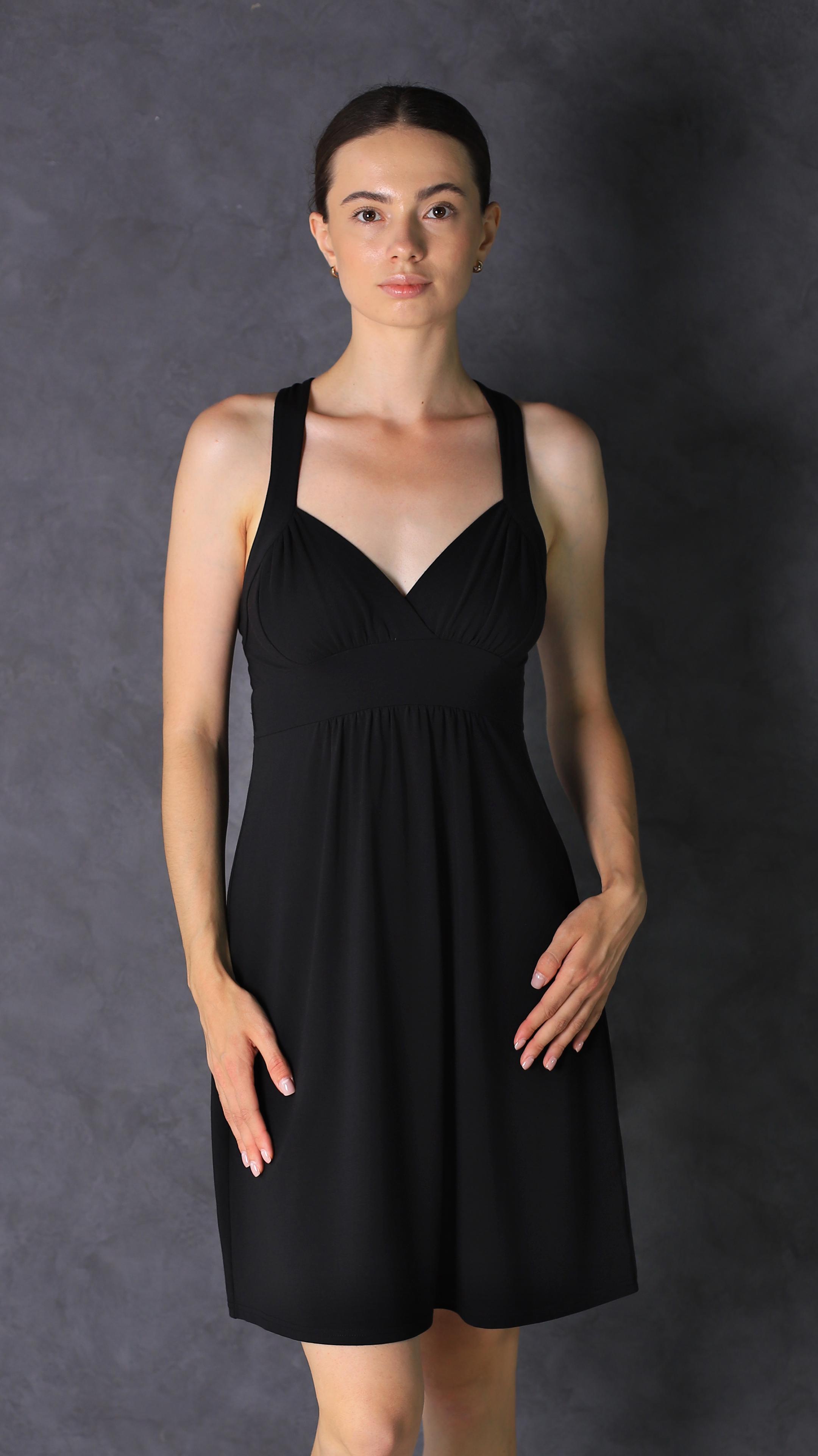 Ночная платье женское сарафан Ellen LEONORA 118/21/01 2XL Черный