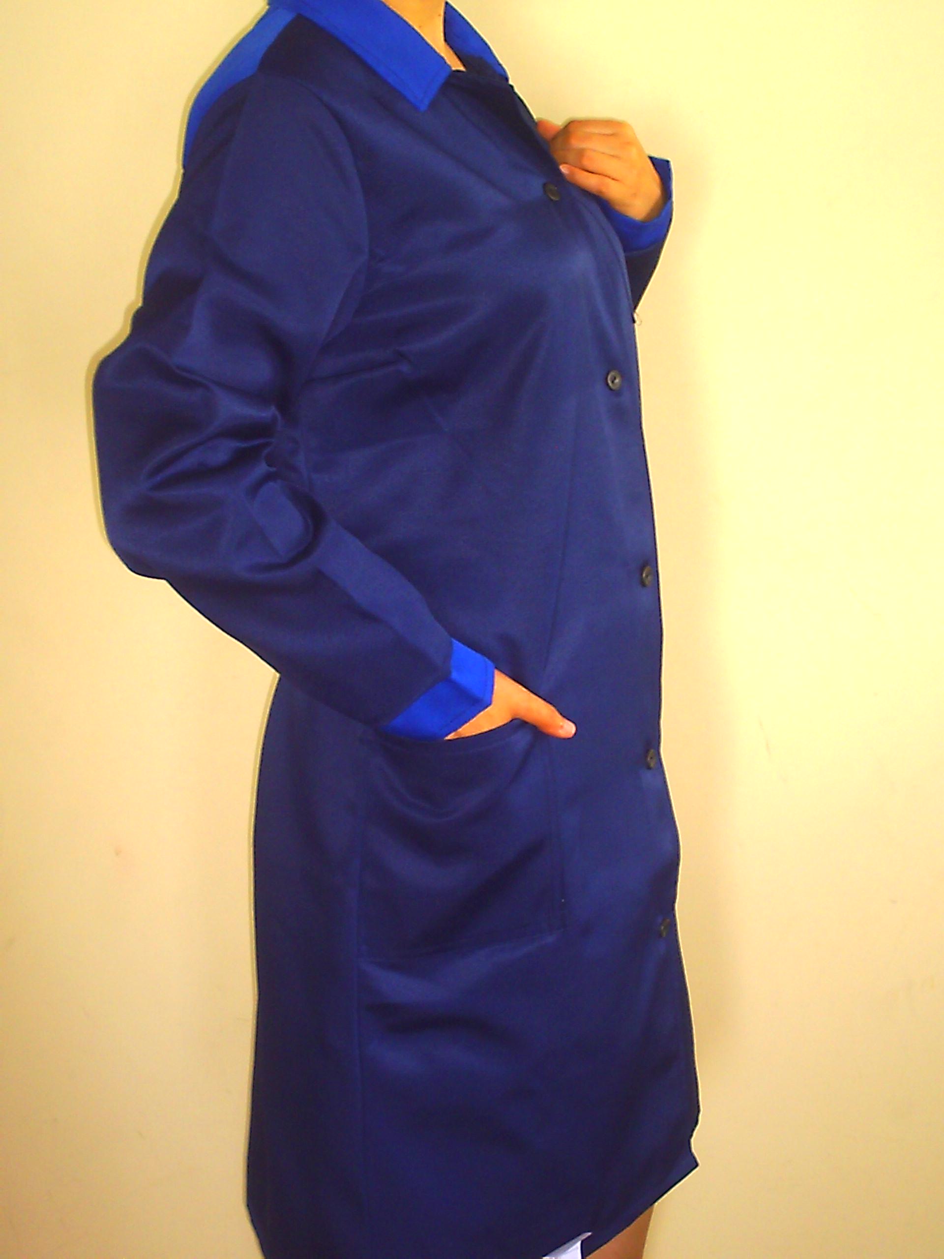 Халат робочий жіночий тканина грета р. 44-46 Синій (103231) - фото 2 Халат робочий жіночий тканина грета р. 44-46 Синій (103231) - фото 2