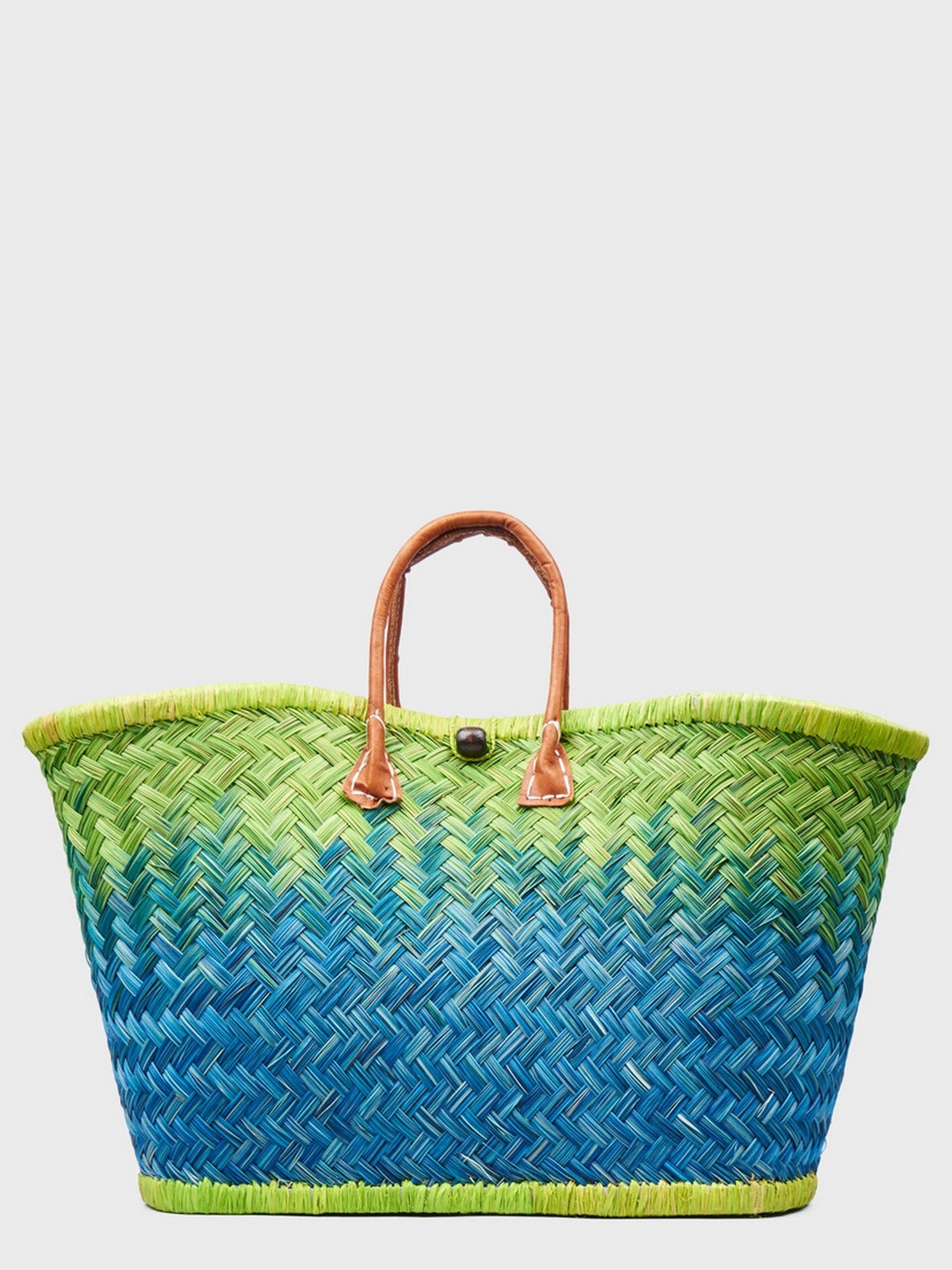 Пляжна сумка LE COMTOUR DE LA PLAGE Aravola MM_Bicolor_345 Зелений/Синій