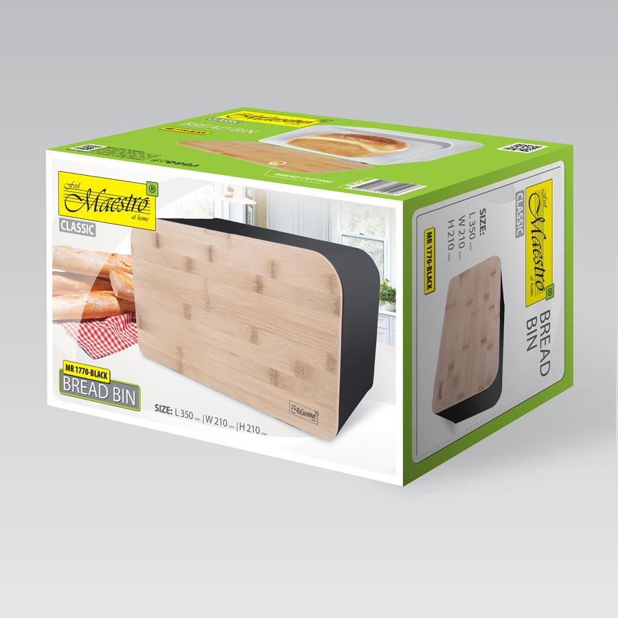 Хлебница Maestro MR-1770-BL 35х21х21 см (102775) - фото 4 Хлебница Maestro MR-1770-BL 35х21х21 см (102775) - фото 4