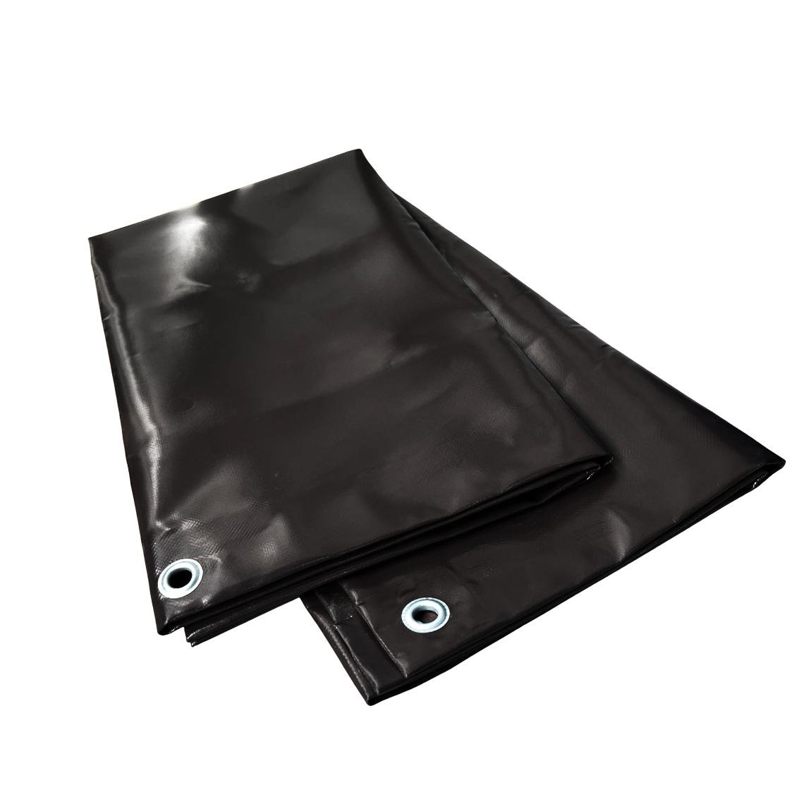 Тент універсальний ПВХ водонепроникний з люверсами 2,85х3 м 450 г/м2 Чорний (10085178)