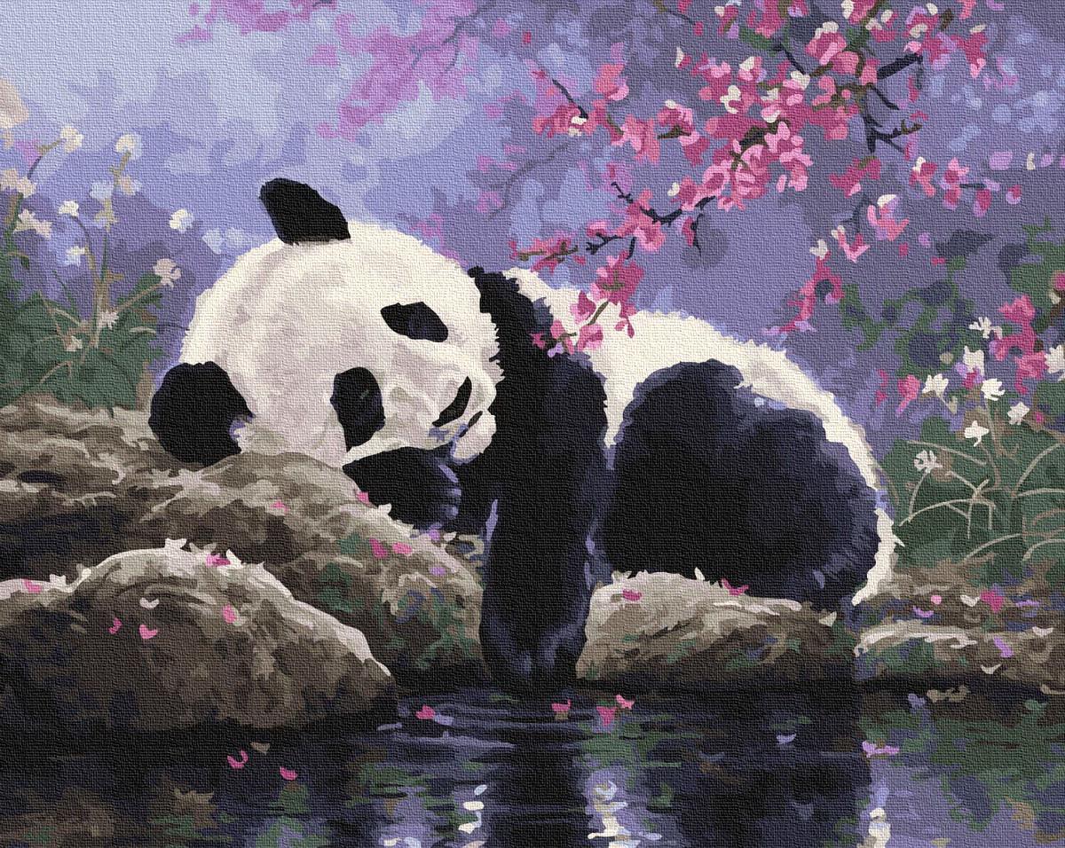 Картина по номерам Brushme Панда на отдыхе 40x50 см (BK-GX25108) Картина по номерам Brushme Панда на отдыхе 40x50 см (BK-GX25108)