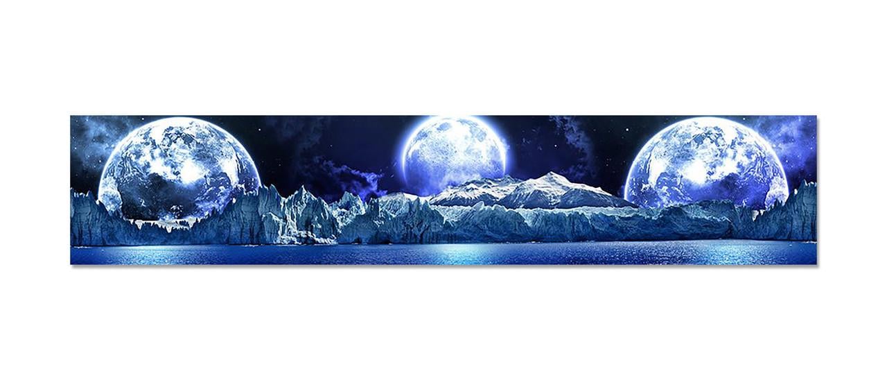 Фартук кухонный Планеты 60х300 см Синий