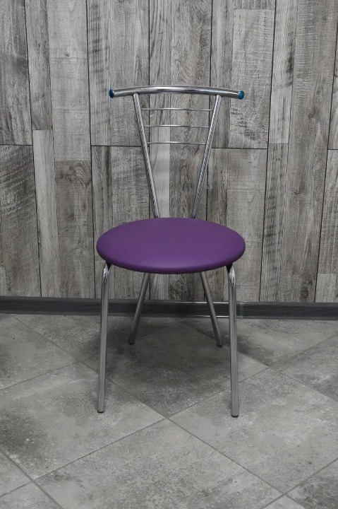 Кухонний стілець Tina 35х80 см Фіолетовий/Хром (28373793)
