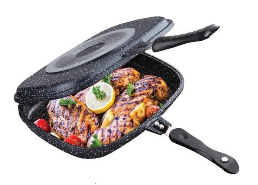 Сковорода-гриль двухсторонняя Edenberg EB-8138 с антипригарным покрытием 32х25 см (34204065)