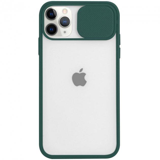 Чохол Camshield mate TPU зі шторкою для камери для Apple iPhone 12/12 Pro Dark Green