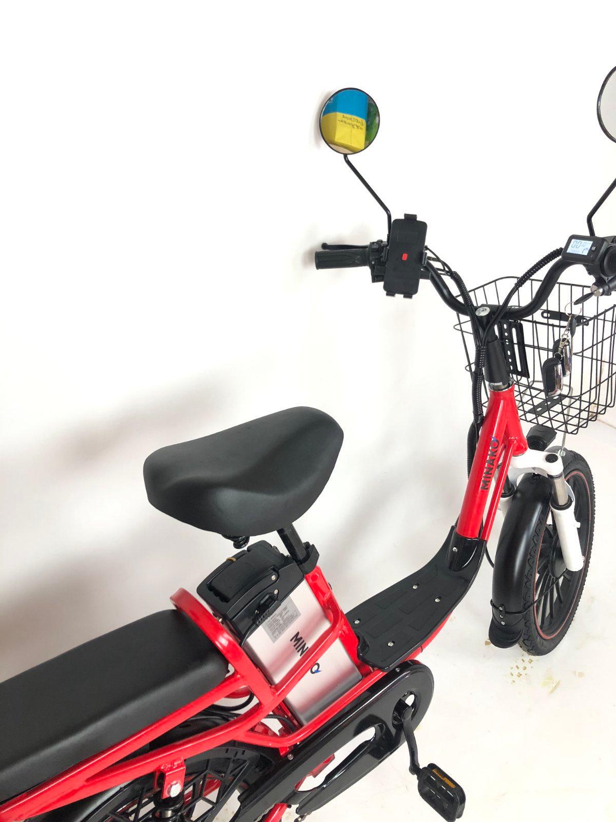 Електровелосипед двомісний MINAKO V4 PRO 500W/60V/18Ah із заднім амортизатором Червоний - фото 4