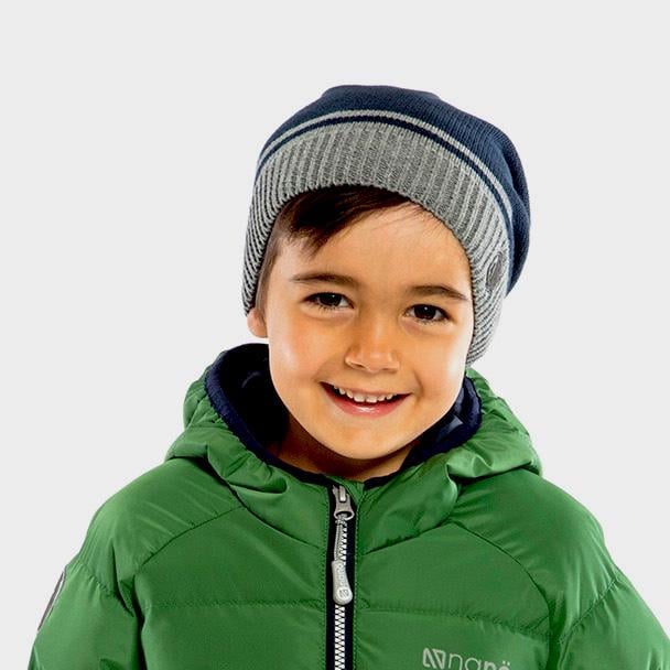 Шапка вязаная для мальчика Nano F18TUT221 демисезонная 54-60 см Темно-синий (F18TUT221-Navy-7/14) - фото 2