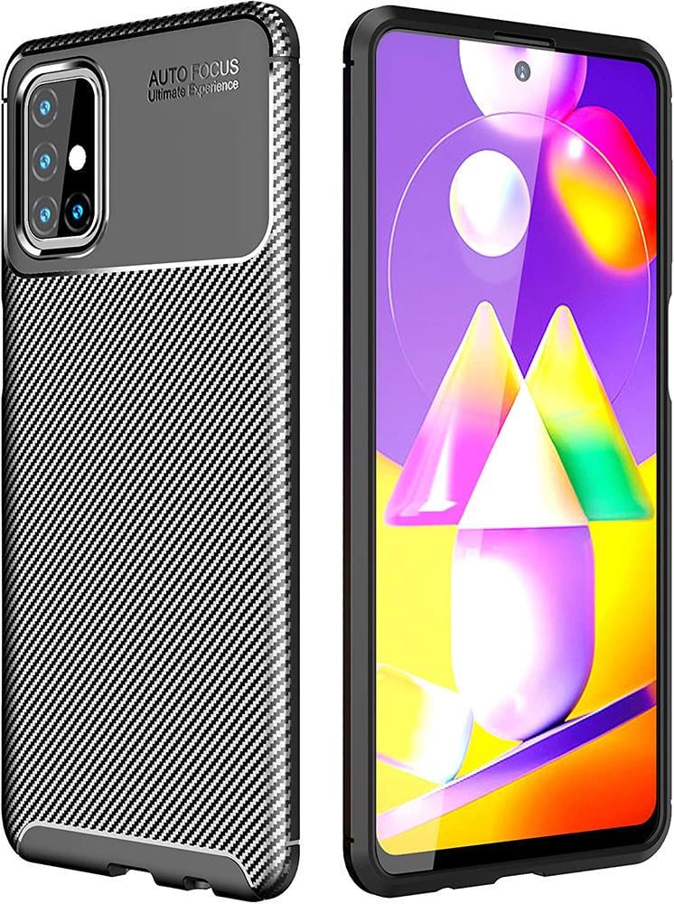 Чехол накладка Auto Focus Carbon для Samsung Galaxy M51 M515 Black (20065-2B)