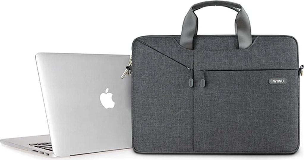Сумка для ноутбука WiWU Gent Business Handbag for MacBook 13.3" Grey - фото 5 Сумка для ноутбука WiWU Gent Business Handbag for MacBook 13.3" Grey - фото 5