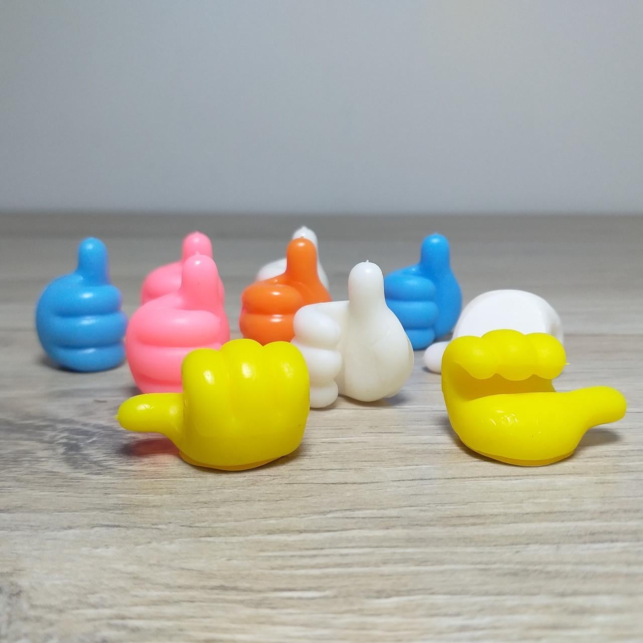 Набор силиконовых самоклеющихся крючков-органайзеров для мелочей ThumbHook 10 шт./уп. Разноцветный (KG-12373)