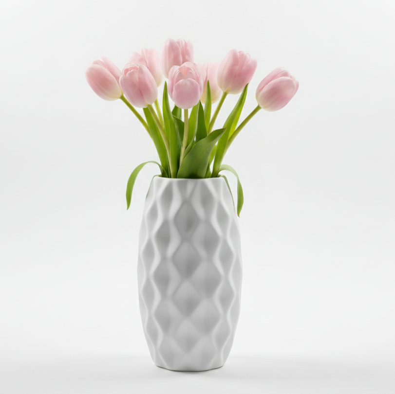 Ваза Nana ceramics для цветов Ананас 29 см Белый (9002)