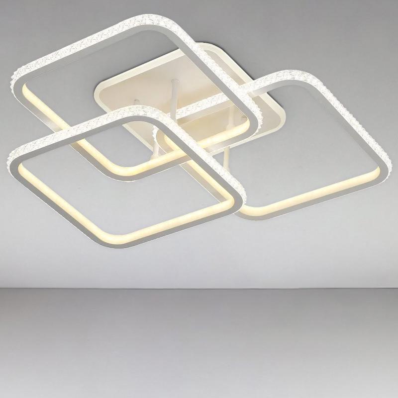 Люстра стельова LED з RGB підсвічуванням Light House NM-16455/3L RGB 189W Білий (16017) Люстра стельова LED з RGB підсвічуванням Light House NM-16455/3L RGB 189W Білий (16017)