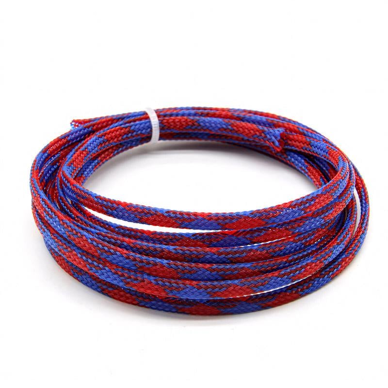 Оплетка кабельная Tactix с нейлона ⌀ 4 мм 1 м Синий/Красный (GTRPA-04-BLR)